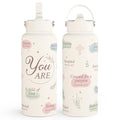 Christian Water Bottle 32oz Stainless Steel Insulated with Lid, Inspiration Gifts for Women, Religious Gifts for Mom Friends Ladies Sisters on Birthday Mother's Day Christmas - color: Christian 1