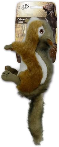ALL FOR PAWS Squeaky Dog Toys, Plush Dog Toy, Stuffed Animal Dog Toys for Small Medium Large Dogs, Soft Chipmunk Toy with Squeaker - color: Chipmunk(S)