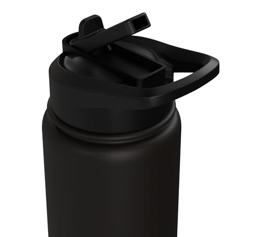 Peeking Degu Stainless Steel Insulated Water Bottle - color: Black