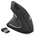 Ergonomic Left-Handed Wireless Vertical Mouse, 2.4G, 3 Adjustable DPI (800/1200/1600), Specially for Left Handers - color: Black - Left Hand - Battery