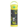 THERMOS FUNTAINER Water Bottle with Spout, 16oz, Graffiti Boy | Kids Stainless Steel Insulated Water Bottle, Keeps Drinks Cold Longer for School & Play, BPA-Free - color: Graffiti Boy, size: 16 Ounces