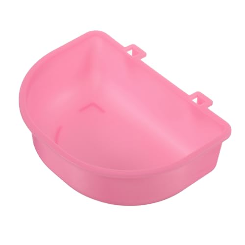 2 Pack Rabbit Food Bowl, Guinea Pig Food Dish Crate Bowls Bird Feeding Dish for Bunny Hutch Hamster Puppy Dog Crate Guinea Pig Ferret Chinchilla - color: Gray and Pink