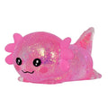 3.94 in Pink Glitter Crawling Axolotl Squishy Slow Rising | Soft TPR, Floating Glitter, squeeze toy, busy hands, stress relief, focus support, home, class, travel, kids and adults - color: Pink