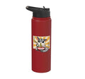 Womens Girls Cute Kawaii Japanese Ramen Sugar Glider Lover Stainless Steel Insulated Water Bottle - color: Red