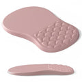 Ergonomic Mouse Pad Wrist Support with Massage Design,Classic Pink Wrist Pain Relief Mousepad with Memory Foam,Non-Slip PU Base - color: A-04