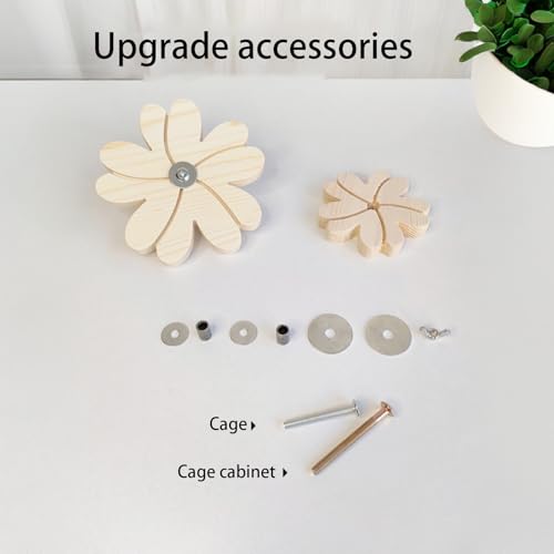 Chinchilla Chew Toys - Natural Wood Rotating Cage Accessories for Teeth Grinding | Interactive Hanging Exercise Toy with Safe Chew Design | Chinchilla Cage Toys for Playtime & Dental Health (Upgraded) - color: 1