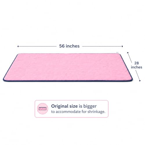 Reusable Guinea Pig C&C Cage Liner – Pink Fleece Bedding with Absorbent Core & Waterproof Bottom – Fits C&C 2x4 Guinea Pig Cages – Ideal for Small Animal Homes (Pink, 2X4 C&C)