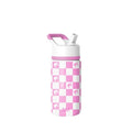 Simple Modern Barbie Kids Water Bottle & Toddler Cup | 14oz | Insulated Stainless Steel Barbie Toddler Water Bottle, Kids Tumbler with Straw | Spill Proof for School, Girls, Boys - color: Mattel: Barbie Checkmate, size: 14 Ounces