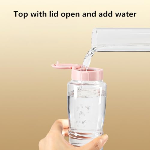 Pink 17oz/500ml No Drip Guinea Pig & Rabbit Water Bottle | Ideal chinchilla water bottle no drip. 500ml leak-proof pink dispenser keeps your small pet's cage clean and dry
