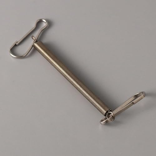 GANPUB Silver Replacement Springs with 2 Clips Stainless Steel 3.1 Inch Spring Fastening Water Drinking Bottle for Rabbit Hamster Water Bottle Spring Clip,Feeding and Watering Supplies