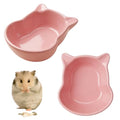 2 Pcs Hamster Ceramic Food Bowl, Ceramic Hamster Bowls, Small Pet Food & Water Bowls for Syrian Dwarf Hamsters Gerbils Hedgehogs Guinea Pigs