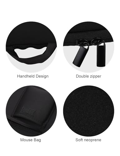 Portable Keyboard Sleeve for Logitech MK670/Wave Keys Ergonomic Keyboard | Keyboards Travel Bag,Shockproof Waterproof Dustproof Protective Neoprene Sleeve Case(Bag Only) - color: Black