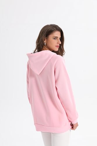 Pet Cat Dog Pouch Hoodie Small Animal Carrier – Kitten Puppy Pouch Sweatshirt Holder Fleece Unisex Hoodies Pink - color: Pink, size: X-Large