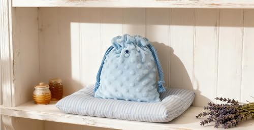 Sugar Glider Bonding Pouch Portable Drawstring Pouch Soft Sleeping Bag with Blue Braided Ribbon Small Animal Carrier- Hedgehog Hamster Ferret (Blue) - color: blue