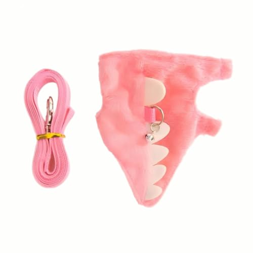 Adjustable Hedgehog Harness and Leash Set - Escape-Proof Small Animals Harness for Hedgehogs, Ferrets, Hamster - Soft, Lightweight & Comfortable (Pink, M) - color: Pink