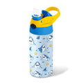 Shark 12 oz Water Bottle with Straw – Kids Stainless Steel Vacuum Insulated Cup, Leakproof Pop-Up Spout, Reusable Travel Mug for Boys and Girls Outdoor Sports - color: Shark1