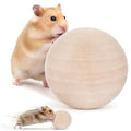(2.36 inches) Hamster Wooden Grinding Ball Natural Pine Wood Non-Toxic Gnawing Toy pet Sports and Relaxation Supplies Golden Bear Flower Branch Mouse Teeth Care Interactive Ball