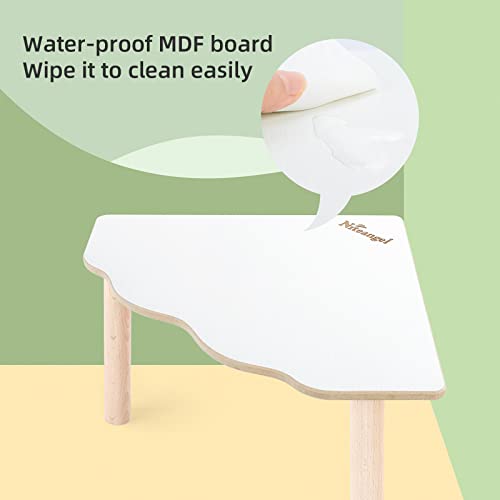 Niteangel Hamster Play Wooden Platform: Triangle - 9" L x 9" W - 6.3" H | Can Maximizes Cage Space & Enriches Pet environment for Dwarf Syrian Hamsters Gerbils Mice Degus or Other Small Pets - color: White, size: Triangle - 9'' L x 9'' W - 5.9'' Height
