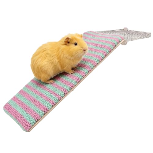 Ramp Fuzzy Cover for Small Animals Cage Guinea Pig Ferret Nation Stair Cover for Guinea Pig cage & Small Animal Cages | Ramp Measures 28L x 12W Inches (Dopamine) - color: Dopamine