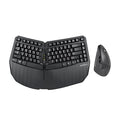 Perixx PERIDUO-813B US, Wireless Ergonomic Compact Keyboard and Vertical Mouse - Multi-Device - Black - US English
