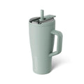 BrüMate Era Flip 30oz Tumbler with 100% Leakproof Covered Straw Lid | Hygienic Covered Straw | Insulated Stainless Steel Water Bottle with Handle | Cup Holder Friendly | BPA-Free (Sage) - color: Sage, size: 30 Ounces