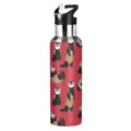 Ferrets Red Water Bottle Kids Stainless Steel Water Bottle with Straw Lid, Leak Proof Boys Girls Insulated Tumbler Cup for School 20 oz - color: Multi34