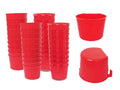 Pack of 40 Cage Cups Birds Feeders Seed Bowl Chicken Feeding Watering Dish Rabbit Water Food Hanging Wire Cages Box 8 oz Coop Cups for Pet Parrot Parakeet Game Fowl Poultry Pigeon - color: Red 40 packs 8oz