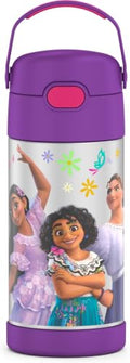 THERMOS FUNTAINER Water Bottle with Straw - 12 Ounce - Kids Stainless Steel Vacuum Insulated Water Bottle with Lid, Encanto (Pack of 6) - color: Encanto, size: 12 Ounces (Pack of 6)