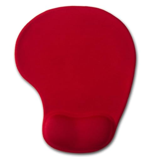 Office Mousepad with Gel Wrist Support - Ergonomic Gaming Desktop Mouse Pad Wrist Rest - Design Gamepad Mat Rubber Base for Laptop Computer -Silicone Non-Slip Special-Textured Surface (06Red) - color: 06Red