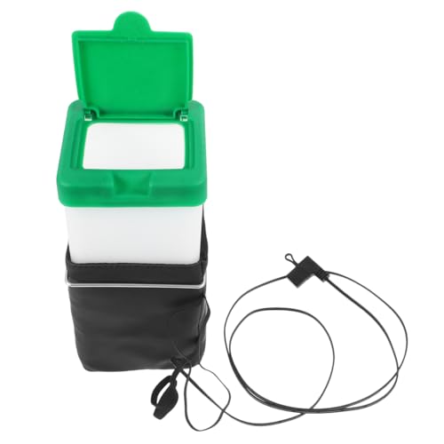 Toddmomy Heated Rabbit Water Bottle Plastic Dispenser 7.08 in | No Freeze Winter Pet Thermostat, For Outdoor Bunny Hutch & Guinea Pig Cage, Leakproof Gravity Feeder, Green Lid Cover