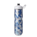 HydraPak Polar Sport Insulated Water Bottle (24oz, Contender Blue) | High Flow, BPA Free, Tri-Layer Insulation, Leakproof, Dash Handle, Easy Squeeze, Self-Sealing Cap, for Sports - color: Contender Blue, style: 24oz/700ml