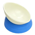 French Bulldog Food Bowl- Slanted Tilted Pug Food Water Bowl,Cat Bowl- Feeder for Frenchie/Shih Tzu/Flat Faced Small Dogs/Puppies/Cats (Blue, 2 Cup) - color: Blue, size: 2 Cup