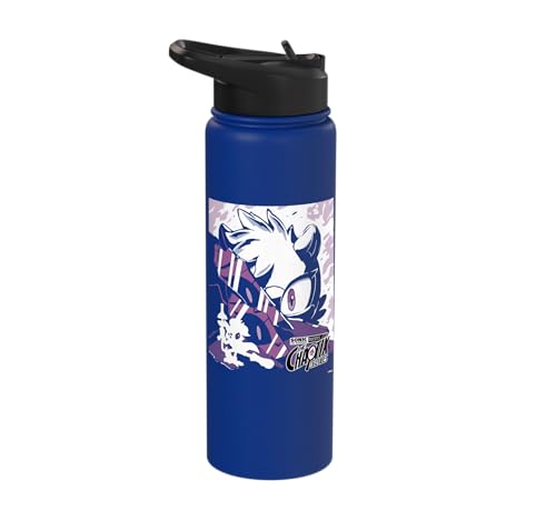 Sonic the Hedgehog Chaotix Casefiles Episode 3 Stainless Steel Insulated Water Bottle - color: Royal Blue