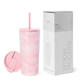 Simple Modern Insulated Tumbler with Lid and Straw | Iced Coffee Cup Reusable Stainless Steel Water Bottle Travel Mug | Gifts for Women Men Her Him | Classic Collection | 20oz | Blush Tie Dye - color: Pattern: Blush Tie Dye, size: 20 Ounces
