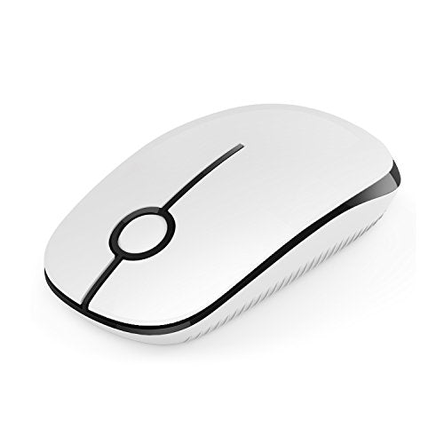 VssoPlor Wireless Mouse, 2.4G Slim Computer Laptop Mouse, Black and White | Portable Mouse, Plug & Play USB Nano Receiver, Quiet Silent Optical Mice for Notebook, PC, Laptop, Computer, Windows, Mac - color: Black and White