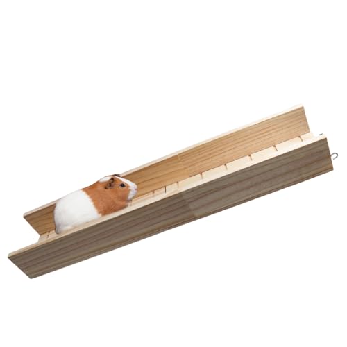 Wooden Guinea Pig Ramp for Cage, Hamster Ladder Toys, Bridge Cage Accessories for Guinea Pig, Hamster, Rats, Chinchillas, Squirrels - size: 23.6*4.9*2.7 Inches