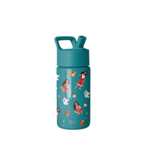 Simple Modern Disney Moana Kids Water Bottle & Toddler Cup | 14oz | Insulated Stainless Steel Moana Toddler Water Bottle, Kids Tumbler with Straw | Spill Proof for School, Girls, Boys - color: Disney-Moana Oceana, size: 14 Ounces