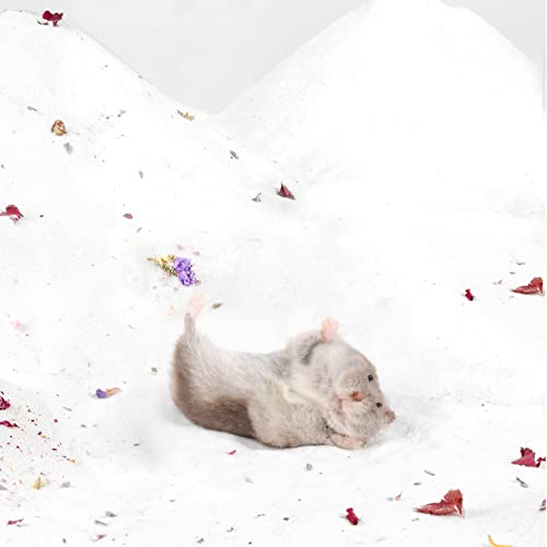 BUCATSTATE Dust-Free Hamster Bath Sand Plant Scented Bathing Sand for Dwarf Syrian Hamster and Other Small Animals 3.3lb/1.5kg - color: White Sand, size: 3.3LB