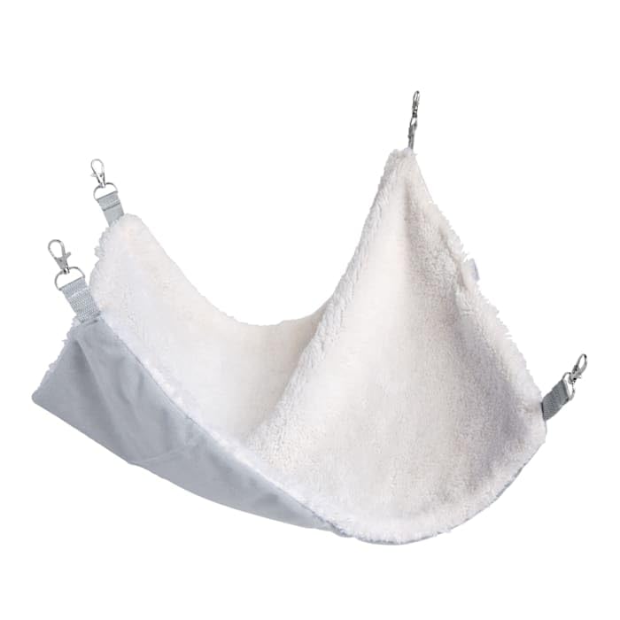 Prevue Pet Products Replacement Hammock - Cat Accessories for Cages, Hanging Bed, Soft & Comfortable with Metal Clips for Hanging, for Guinea Pigs, Rats, Ferrets, Chinchillas, & Small Animals - Gray