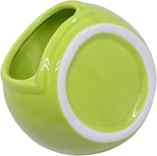 RUIAN Hamster Hideout - Ceramic Hamster Hide for Syrian and Dwarf Hamsters, Hamster House and Hamster Sand Bath Cave, Gerbil Hideout for Small Animal Cage Accessories(Green) - color: green