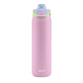 Ello Pop & Fill Insulated Stainless Steel Water Bottle with Quick Fill Lid, Leakproof Locking, Sip or Chug Spout, BPA-Free, Double Wall Vacuum Insulated for Sports, Travel & School- 22oz / 32oz / 40oz - color: Rosy Skyline, style: 22oz
