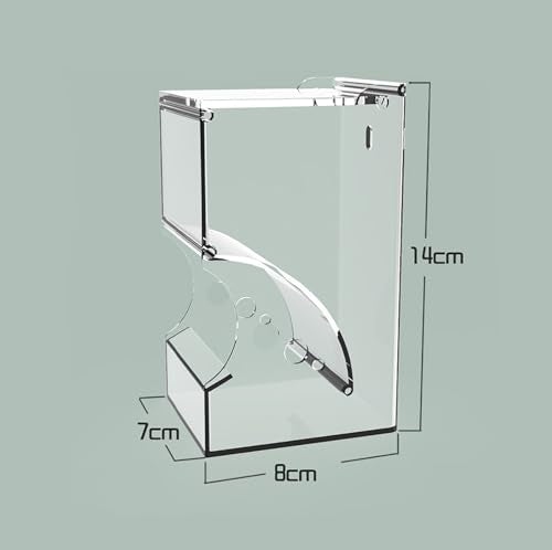 Automatic Hamster Feeder, Clear Acrylic Automatic Pet Feeder Pet Food Dispenser, Hamster Food Bowl Guinea Pig Food Dispenser for Small Animal Feeding & Watering Supplies (S) - size: S