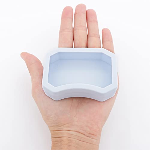 10 Pack Reptile Water Food Bowl, Plastic Terrarium Worm Dish Anti- Escape Feeder for Small Reptile Gecko Lizard Turtle (Black and White)