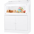 Large Hamster Cage with Storage Cabinet, Small Animal Habitat with Clear Acrylic Viewing Panels, Cage for Guinea Pig, Rat, Hedgehog and Gerbil