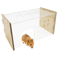 PINVNBY Acrylic Small Animal Hideout - Transparent Hamster Hide & House for Syrian, Dwarf Hamster, Guinea Pig, Gerbils, Rat, Mouse