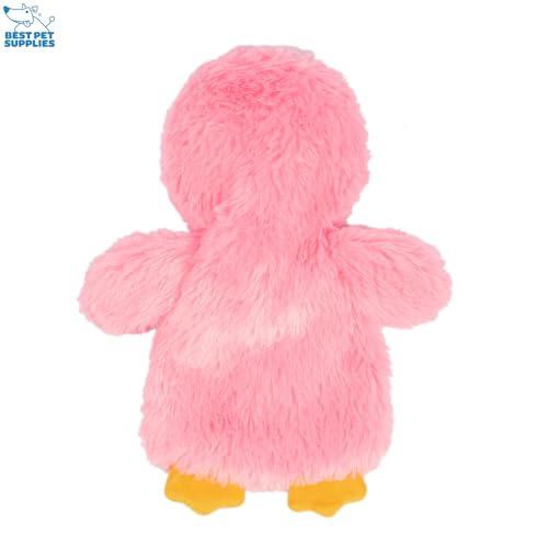 Best Pet Supplies Interactive Squeaky Dog Toy - Baby Chicken, Pink | Stuffing Free Body, Soft, Squeaks & Crinkles, No Mess, Perfect for Moderate Chewers, Toss and Fetch Play - color: Crinkle Chicken (Pink), size: Large