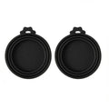 2 Packs Pet Food Cans Lids,Cute Can Lid Dishwasher Safe, Can Covers Most Standard Size Dog and Cat Canned(black) - color: black