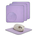 Guinea Pig Pad 12" x 12" 3 Pack, Washable Fleece Cage Liner, Purple | Soft fleece surface. 4-layer absorbent protection. Waterproof TPU & anti-slip bottom. Washable and reusable for guinea pigs. - color: Purple-12×12 inch（3-pack）
