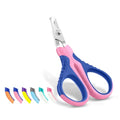 Pet Nail Clippers U07.1, Professional Claw Trimmer, Bended Scissor Special for Cats, Kittens, Dogs, Puppies, Small Animals, Pink/Navy Blue - color: #15 Pink/Navy Blue