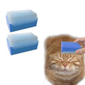 2PC Soft Cat Brush for Grooming - Gentle Cat Tongue Brush with1300+Barbed Serrations, Brushes for Sensitive Cats-Lightweight, gentle, Perfect for Daily Grooming&Enhancing Bonding (blue) - color: blue